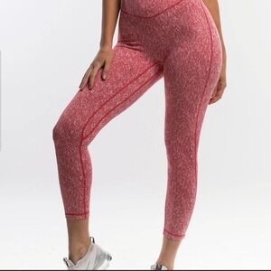 ECHT Red Space Dye High Waisted Leggings Womens Yoga Pants Gym Athleisure Small